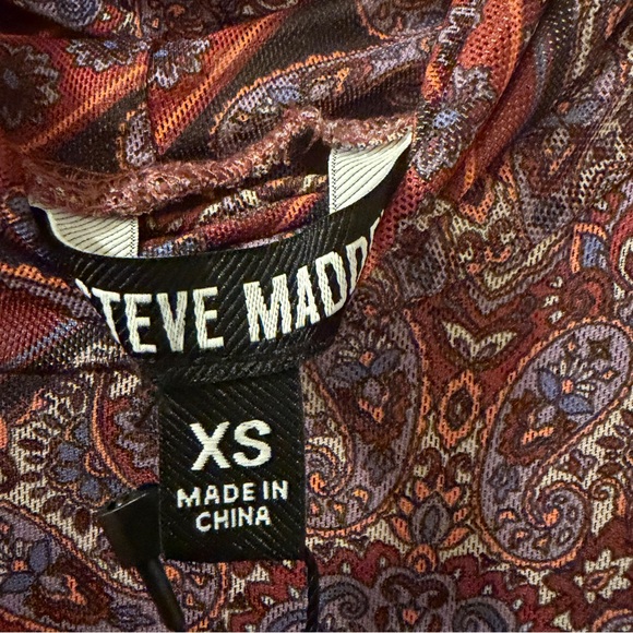 NWT STEVE MADDEN vivienne dress in multi paisley size XS - Picture 7 of 8